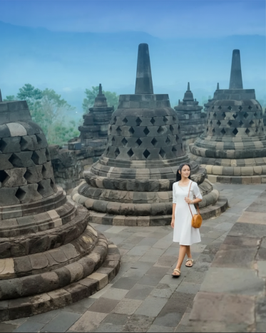 Imagem oficial de reserva para acesso à estrutura de Borobudur